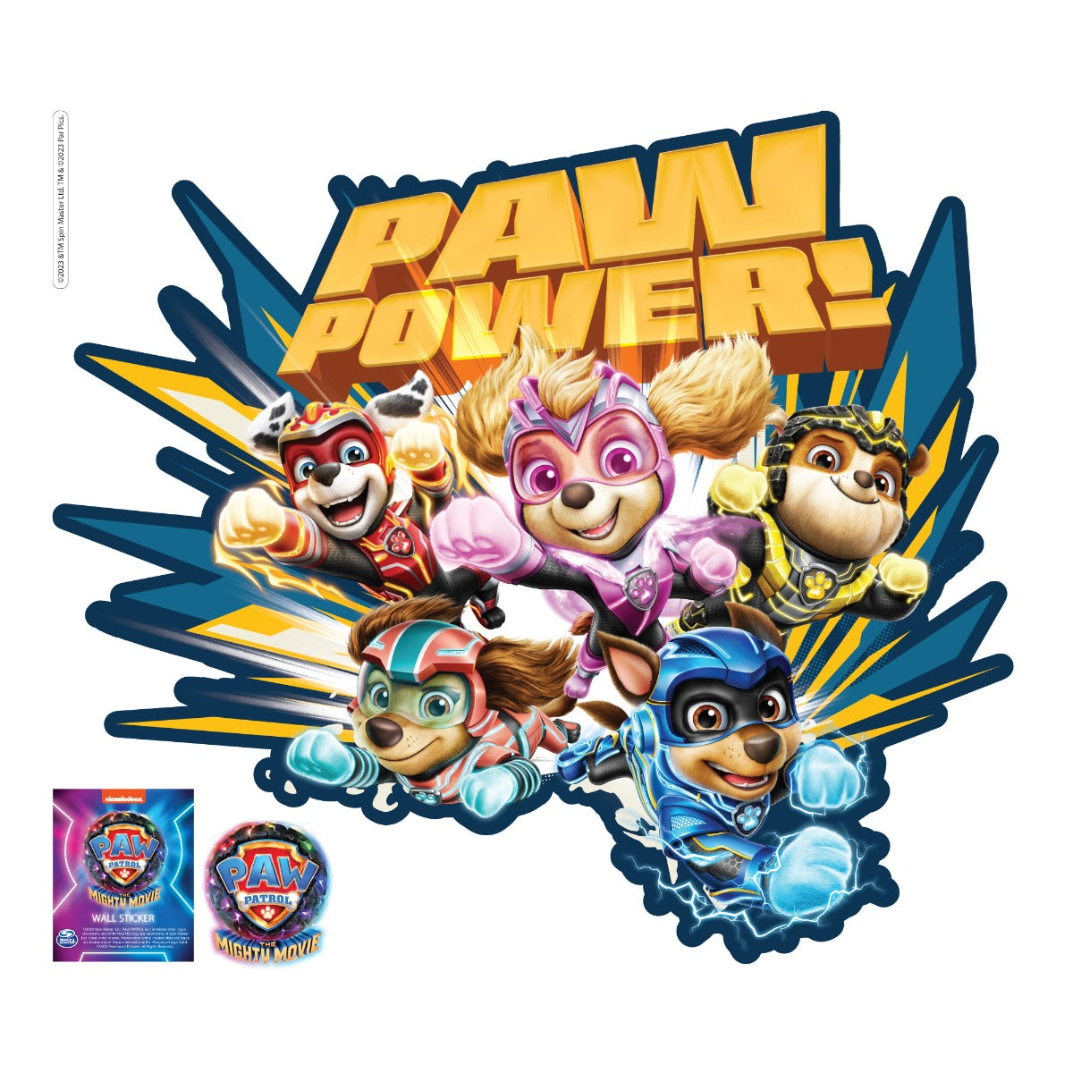 Paw Patrol The Mighty Movie Group Paw Power Wall Sticker