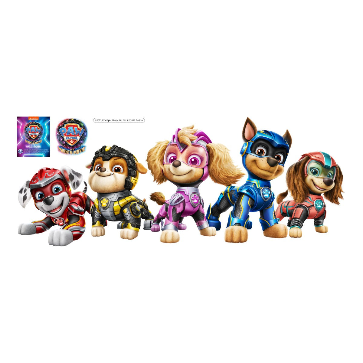 Paw Patrol The Mighty Movie Group Wall Sticker