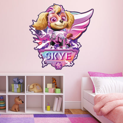 Paw Patrol The Mighty Movie Skye City Power Wall Sticker