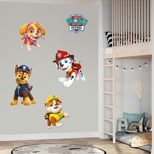 Paw Patrol 4 Characters Group Wall Sticker Set