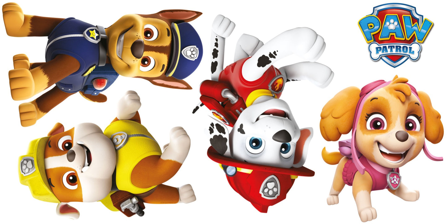 Paw Patrol 4 Characters Group Wall Sticker Set