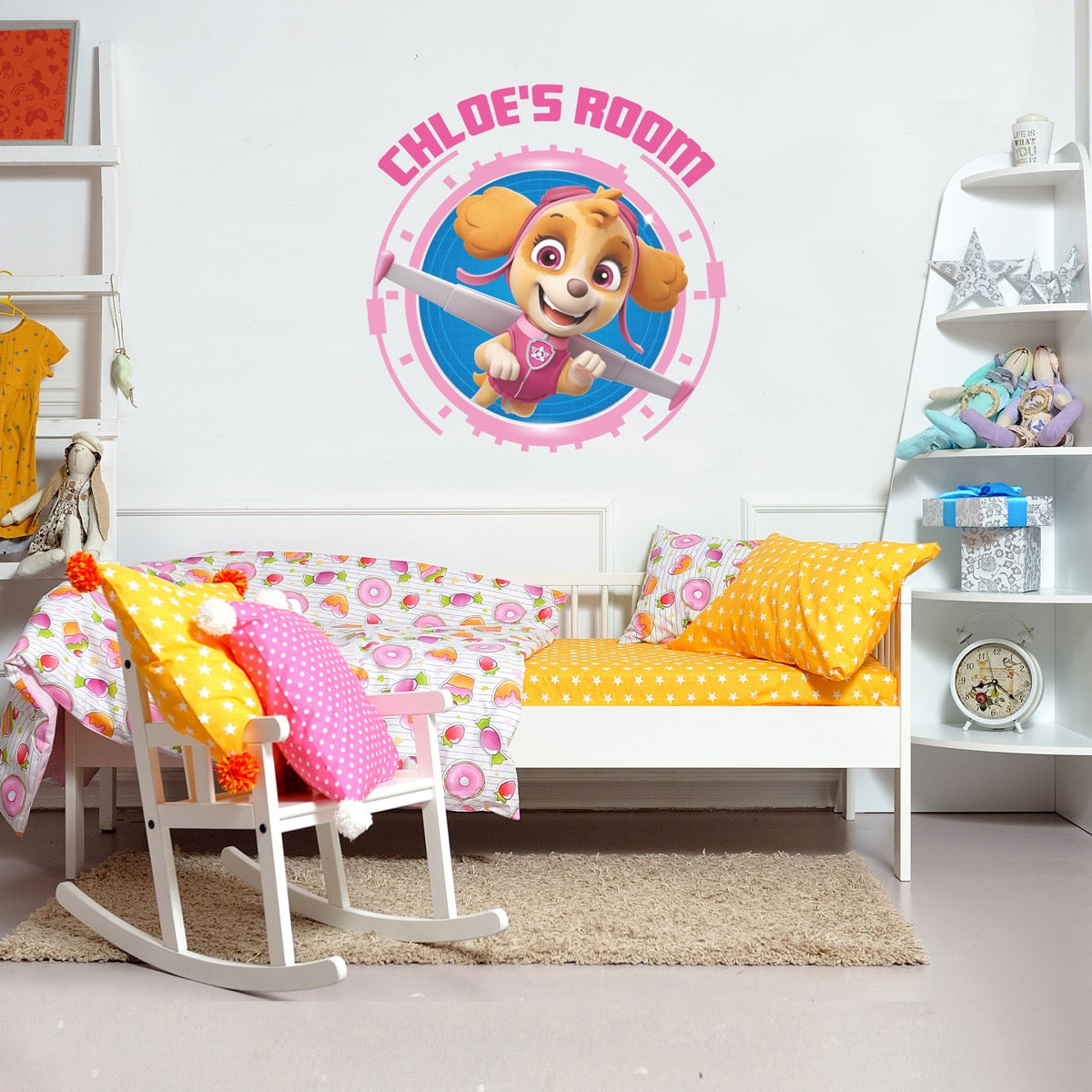 Paw Patrol Skye Personalised Wall Sticker