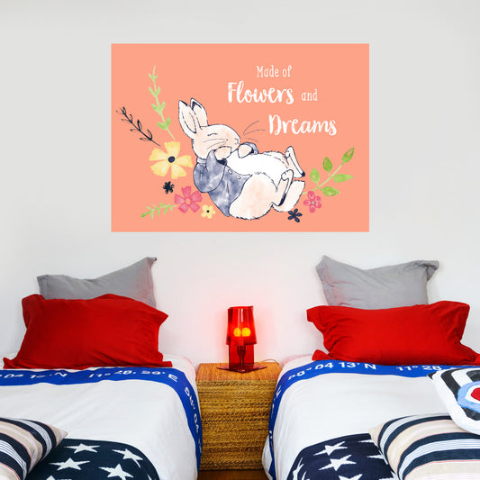 Peter Rabbit "Made of Flowers and Dreams" Wall Sticker