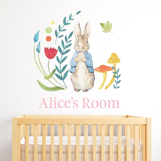 Peter Rabbit Personalised Wall Sticker