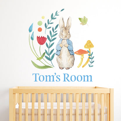 Peter Rabbit Personalised Wall Sticker Mural