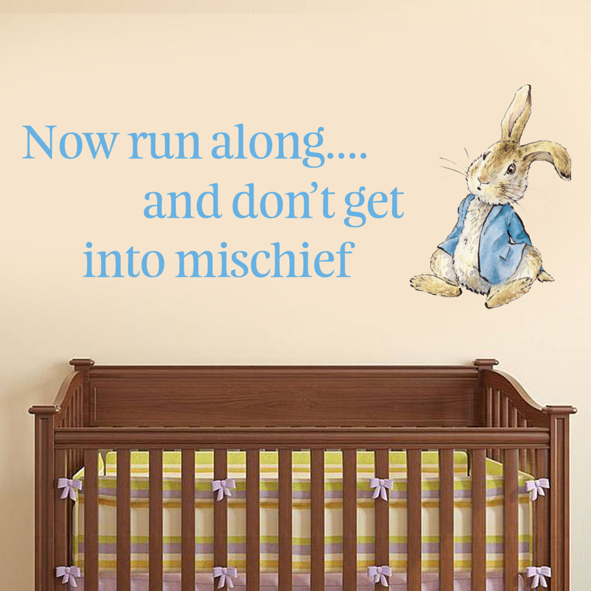 Peter Rabbit "Don't Get Into Mischief" Wall Sticker