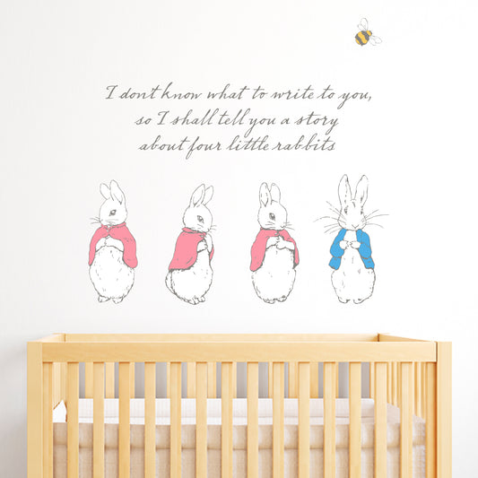 Peter Rabbit I Shall Tell You A Story Wall Sticker