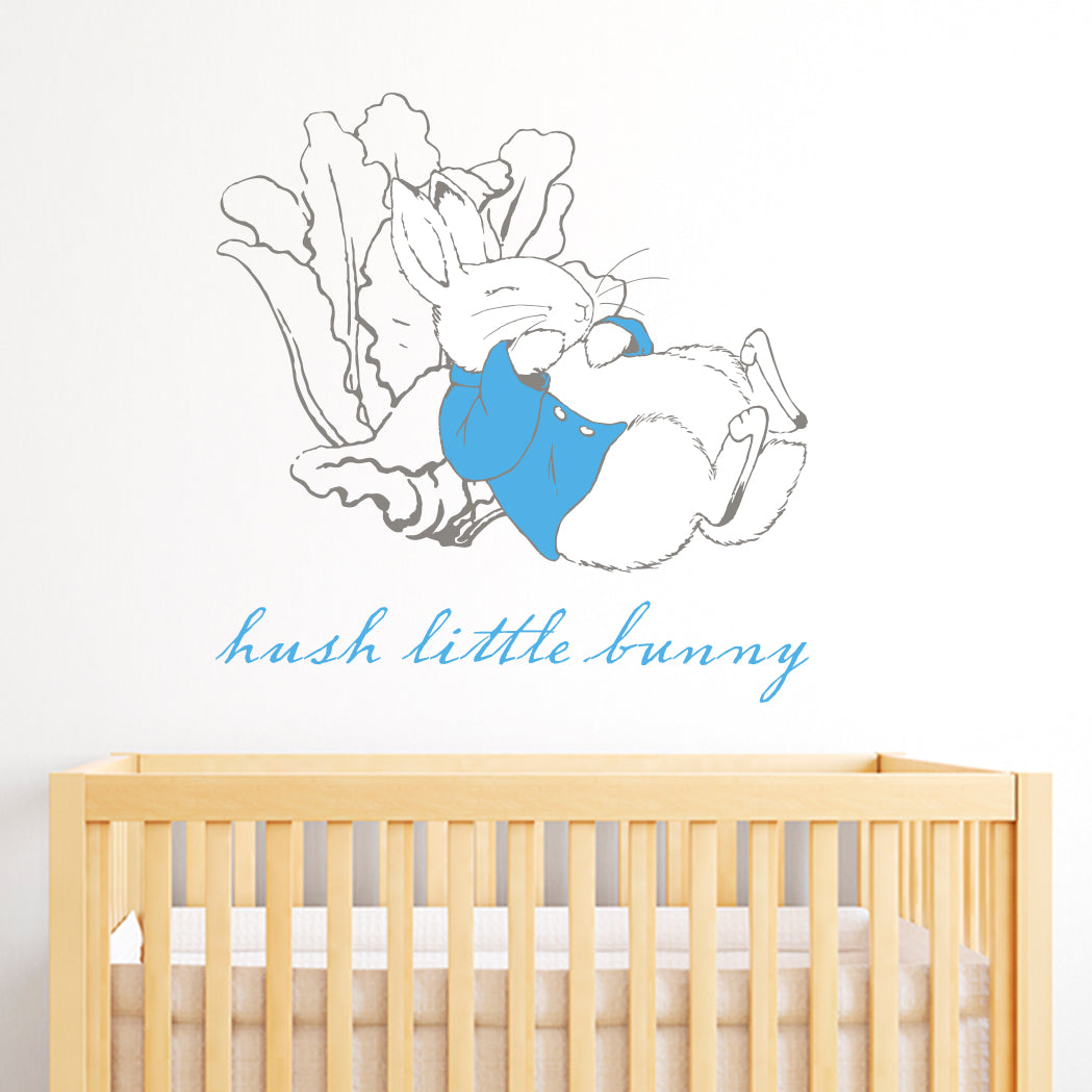 Peter Rabbit Hush Little Bunny Wall Sticker Mural