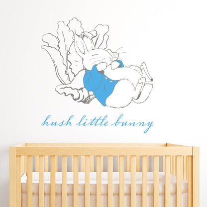 Peter Rabbit Hush Little Bunny Wall Sticker Mural
