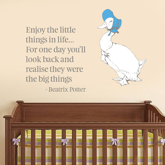 Peter Rabbit Jemima The Little Things In Life Wall Sticker