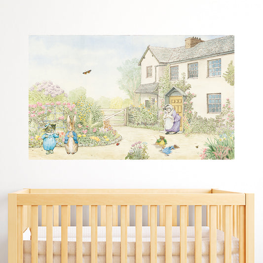 Peter Rabbit Country House Scene Wall Sticker