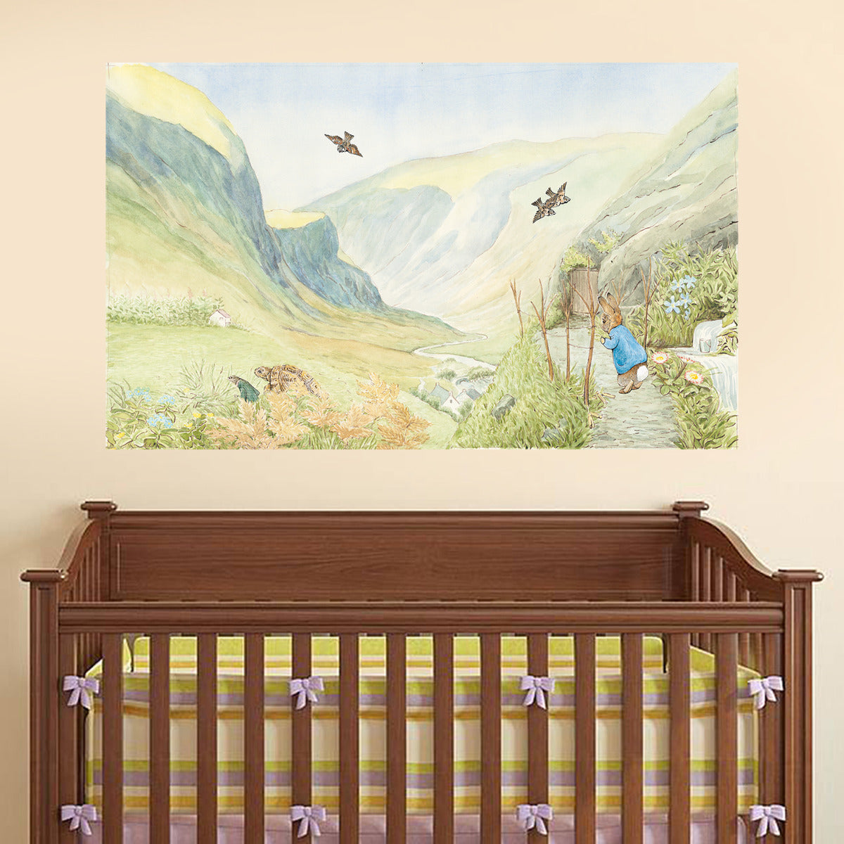 Peter Rabbit Valley Scene Wall Sticker Mural – www.themed.co.uk