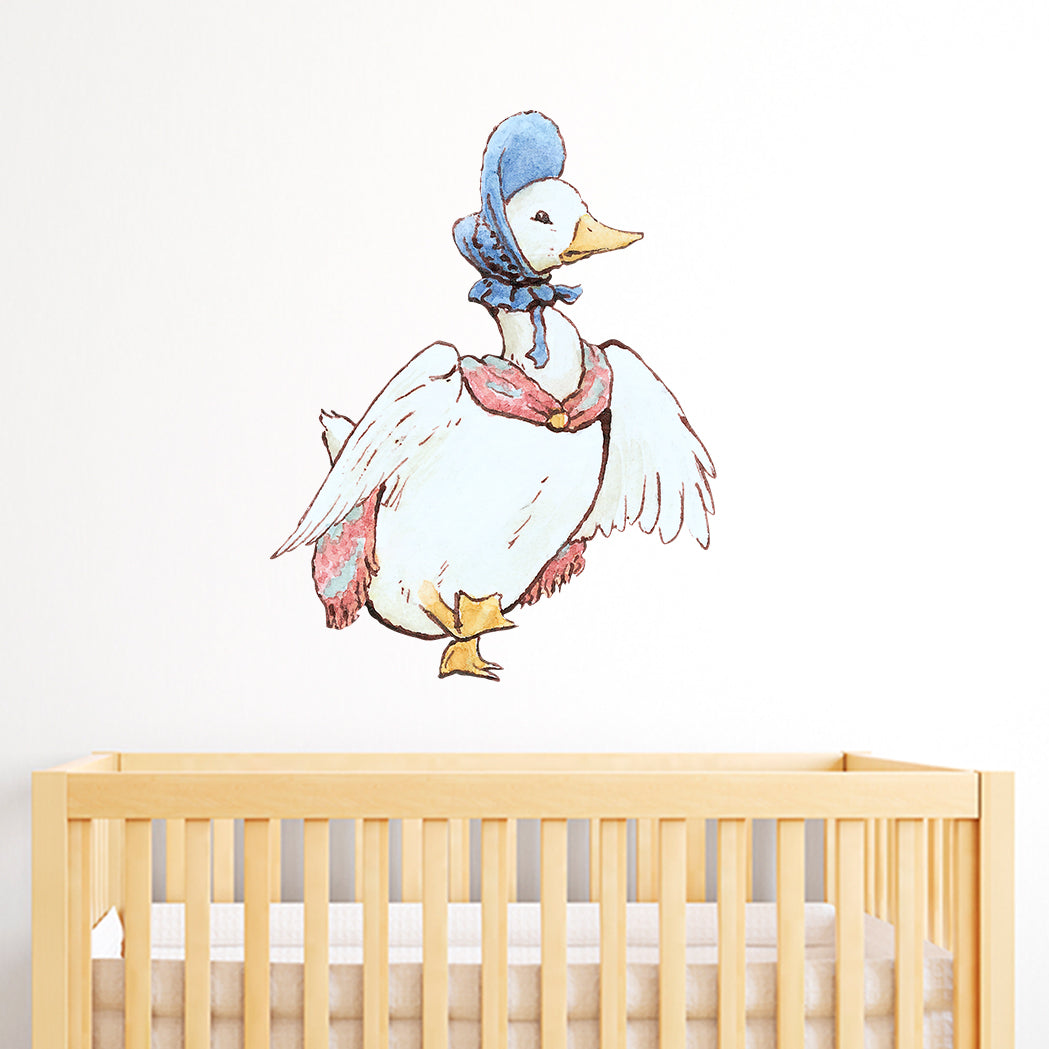 Peter Rabbit Jemima Puddle Duck Scarf and Bonnet Wall Sticker