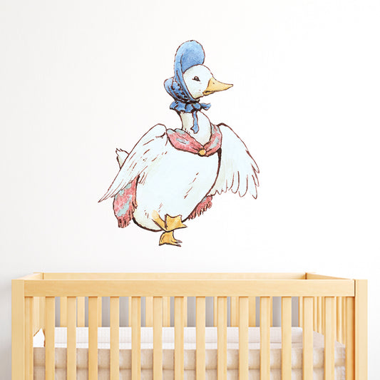 Peter Rabbit Jemima Puddle Duck Scarf and Bonnet Wall Sticker