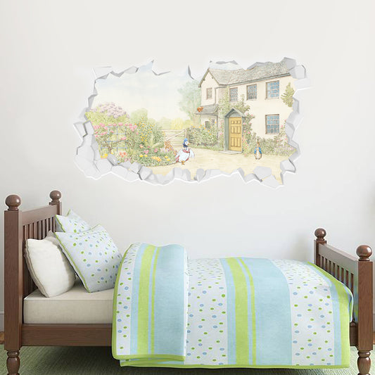 Peter Rabbit Smashed Country House Wall Sticker