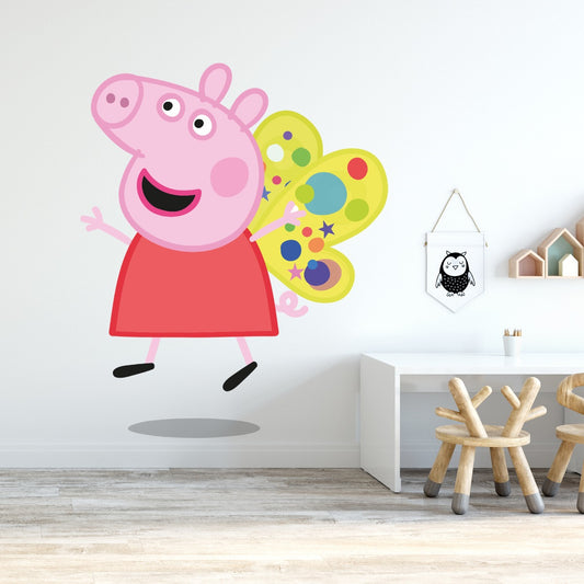 Peppa Pig Wall Sticker - Peppa Pig Butterfly Wings Wall Sticker