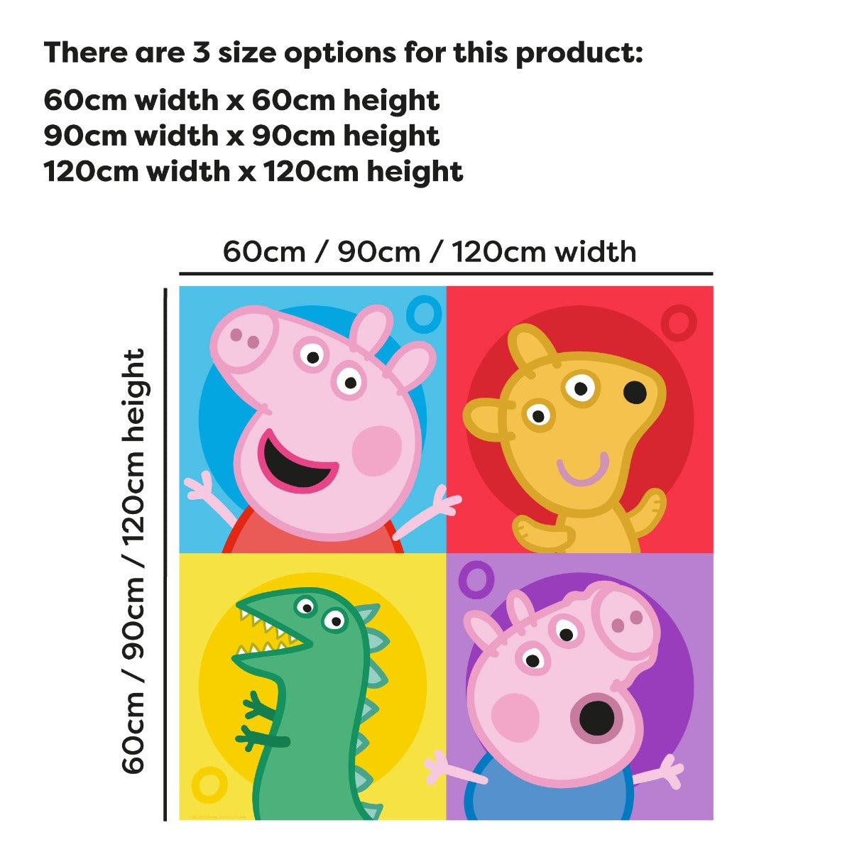 Peppa Pig Wall Sticker - Peppa Pig Colour Squares