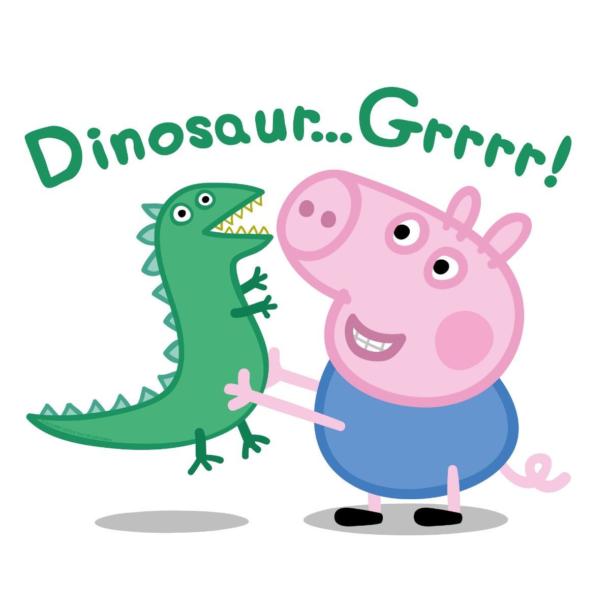 Peppa George Sticker Peppa Pig Wall Sticker - George Dinosaur Grrrr! – www.themed.co.uk