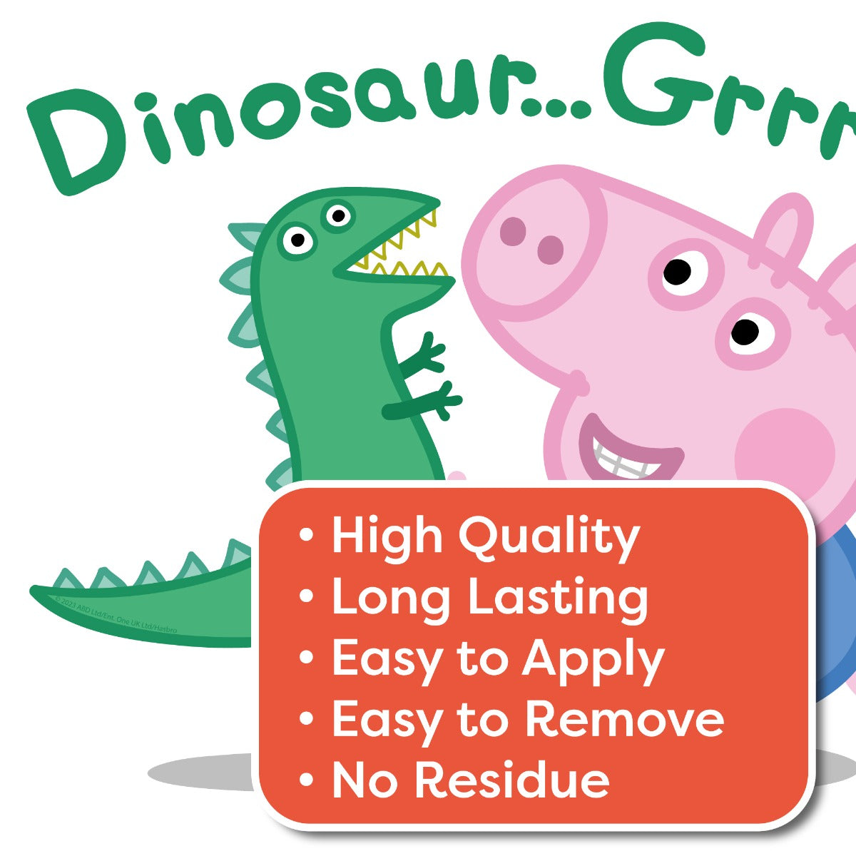 Peppa Pig Wall Sticker - George Dinosaur Grrrr! – www.themed.co.uk