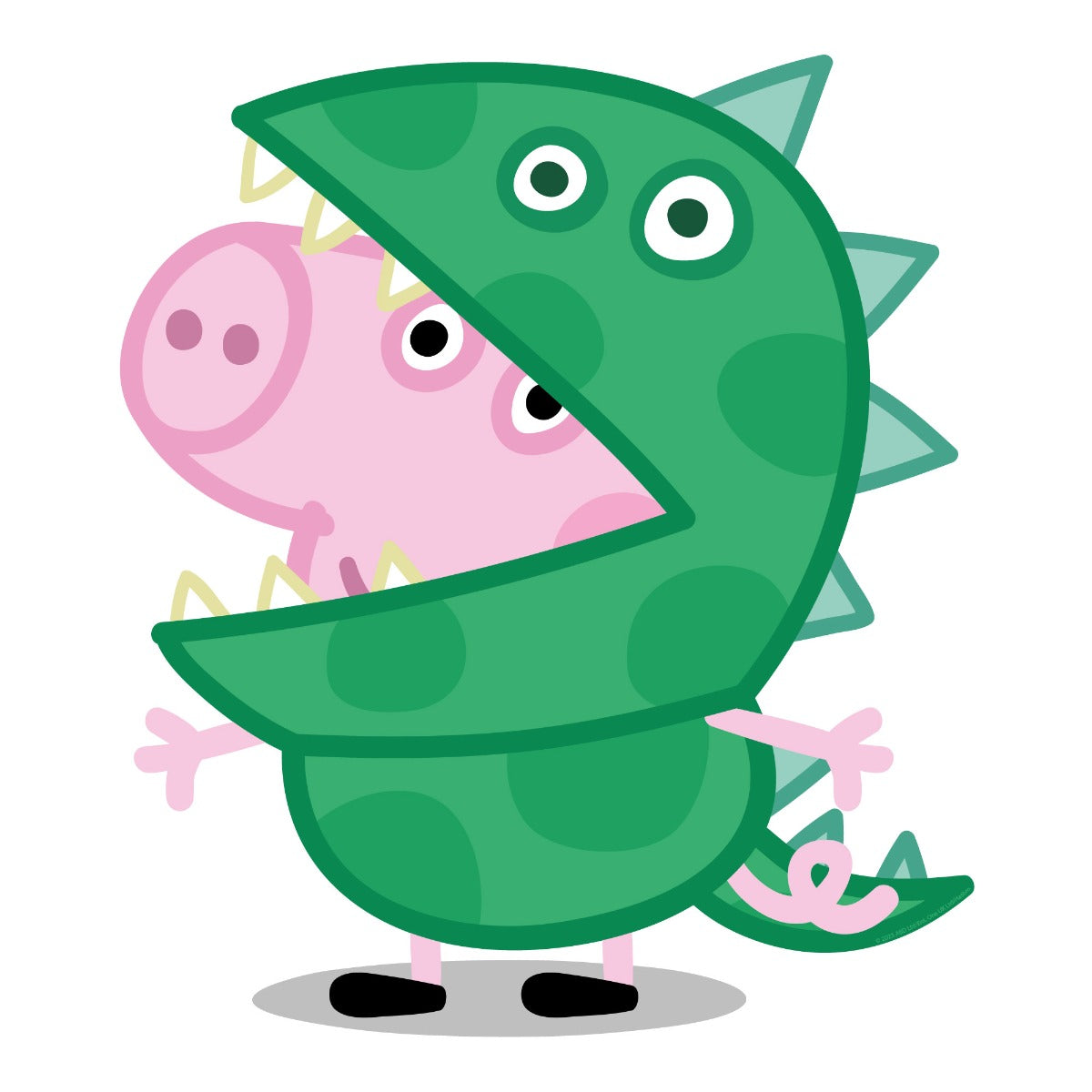 Peppa Pig Wall Sticker - George in Dinosaur Suit – www.themed.co.uk
