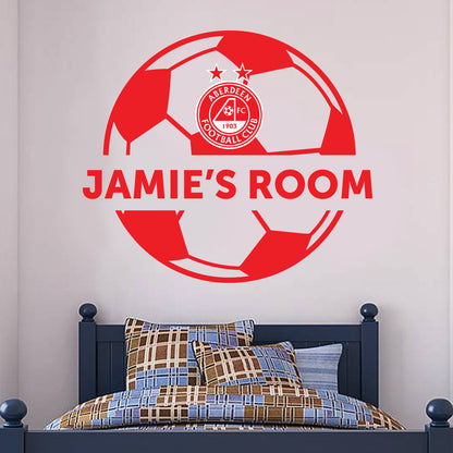 Aberdeen Personalised Name Ball Wall Sticker
