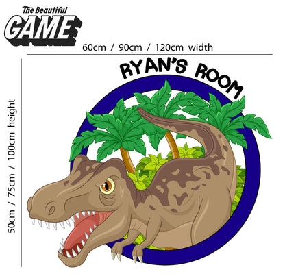 Dinosaur Wall Sticker Personalised Name Dino Circle