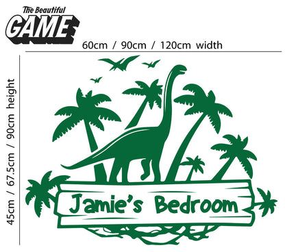 Dinosaur Wall Sticker Personalised Dino Island Sign