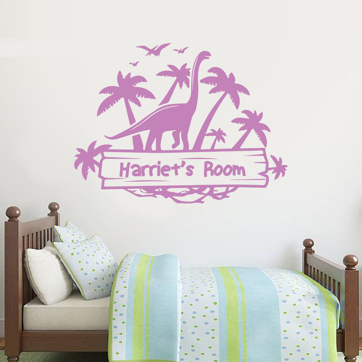 Dinosaur Wall Sticker Personalised Dino Island Sign