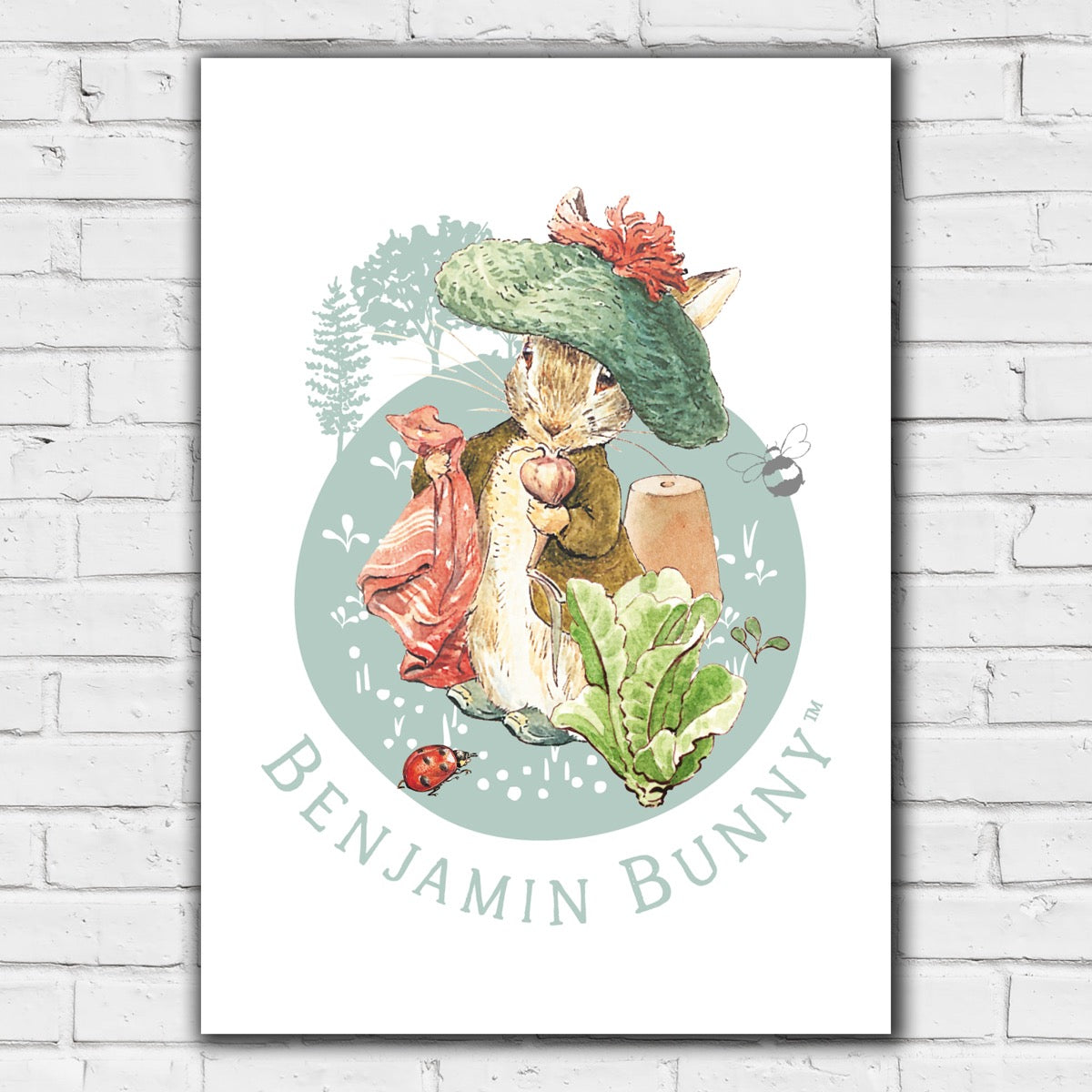 Peter Rabbit Print - Benjamin Bunny Garden Circle Print