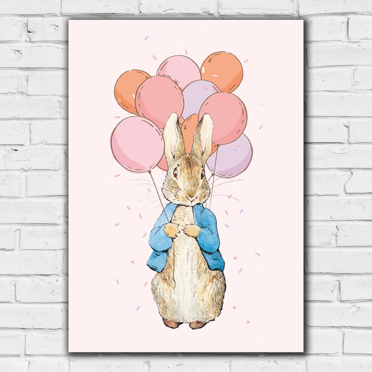 Peter Rabbit Print - Peter and Bunch of Balloons Print – www.themed.co.uk