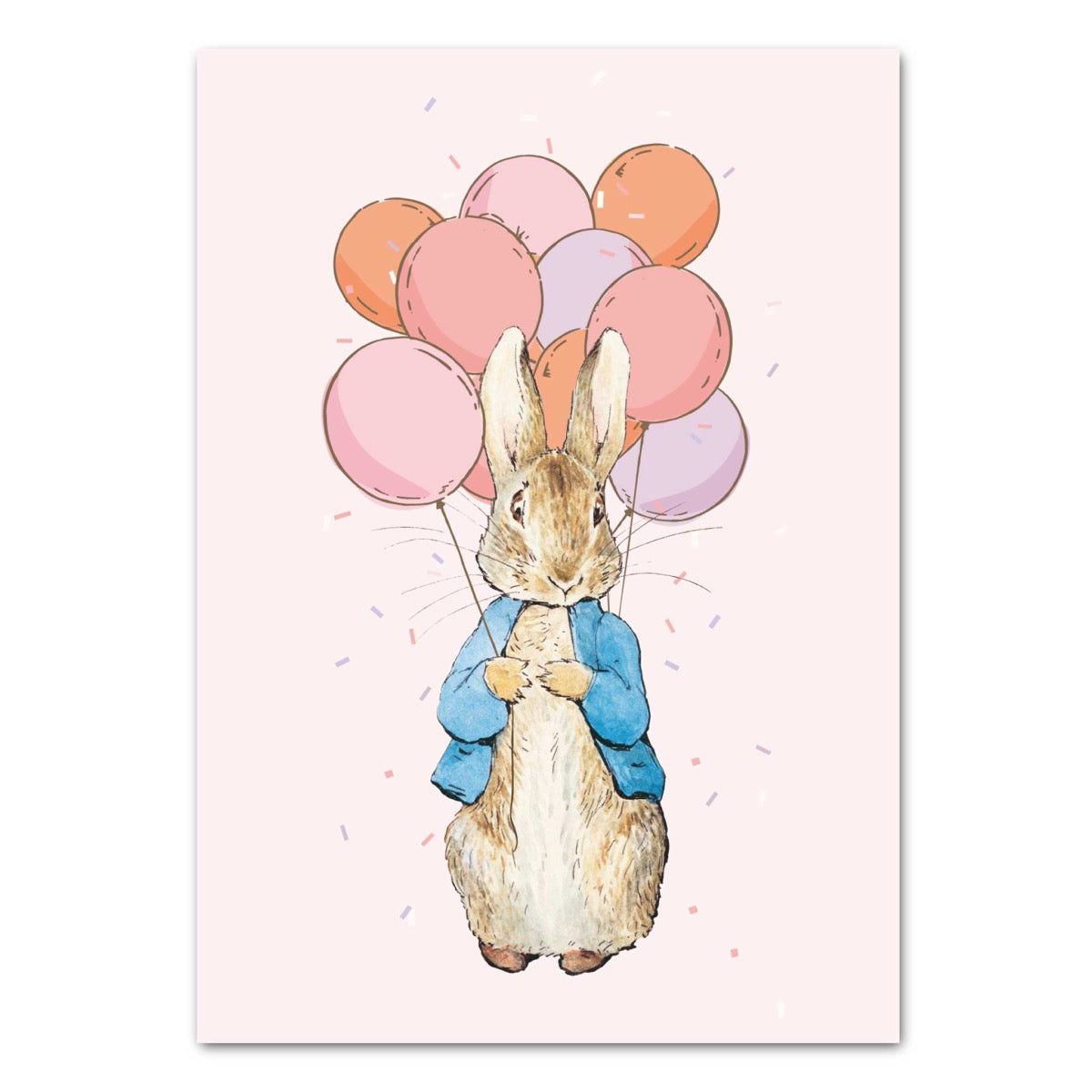Peter Rabbit Print - Peter and Bunch of Balloons Print