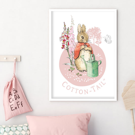 Peter Rabbit Print - Cotton Tail Garden Circle Print