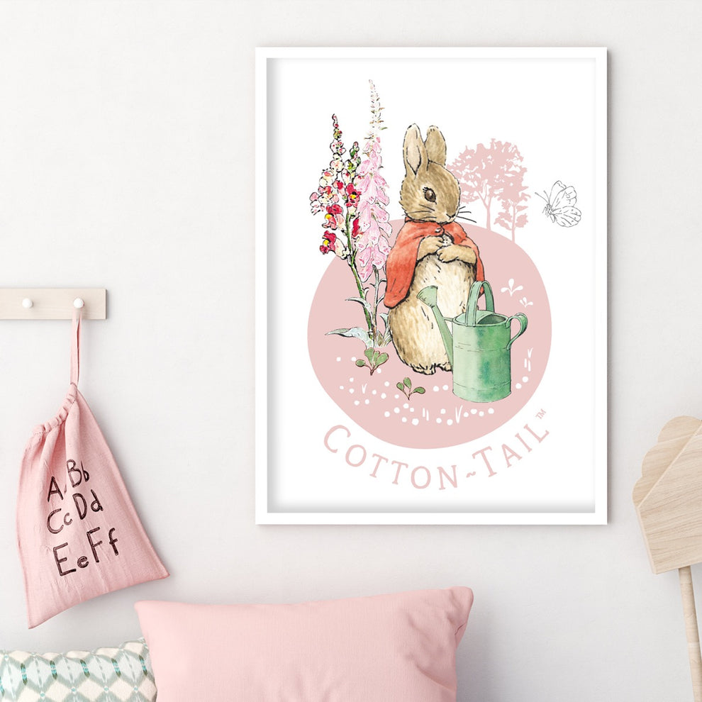 Peter Rabbit Circle Frames Peter Rabbit Print - Cotton Tail Garden Circle Print – www.themed.co.uk