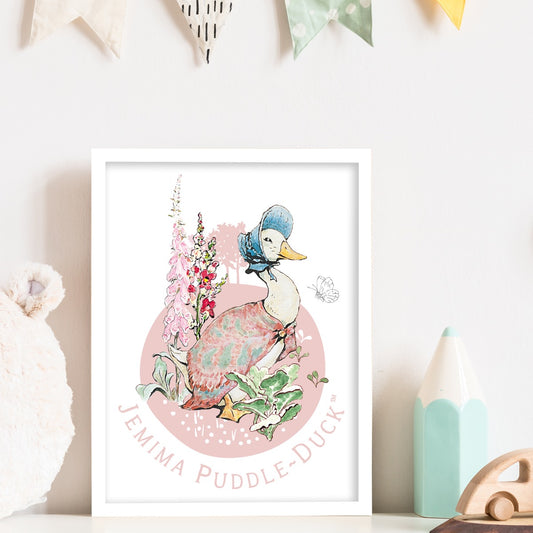 Peter Rabbit Print - Jemima PuddleDuck Garden Circle Print