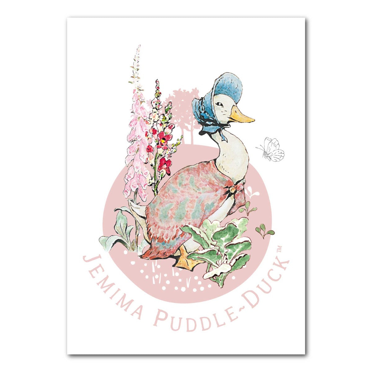 Peter Rabbit Print - Jemima PuddleDuck Garden Circle Print