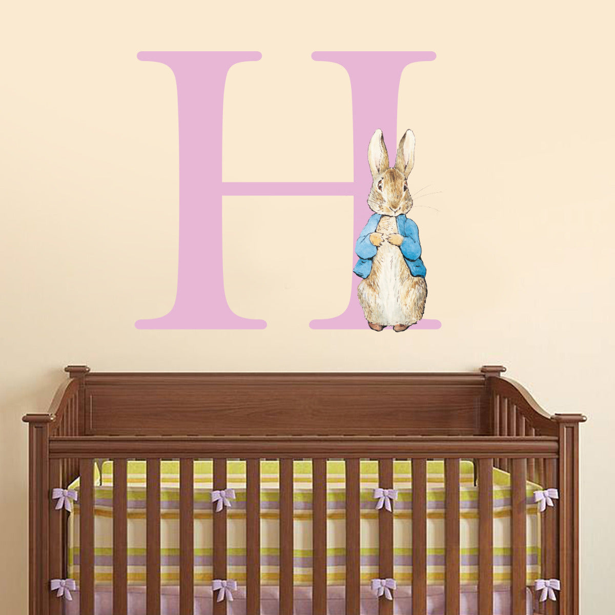 Peter Rabbit & Letter Personalised Wall Sticker – www.themed.co.uk