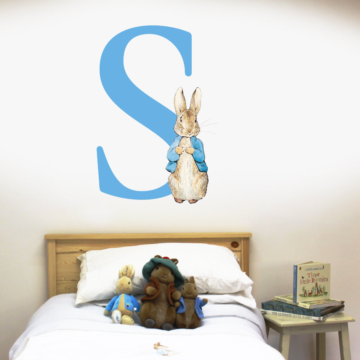 Peter Rabbit & Letter Personalised Wall Sticker – www.themed.co.uk