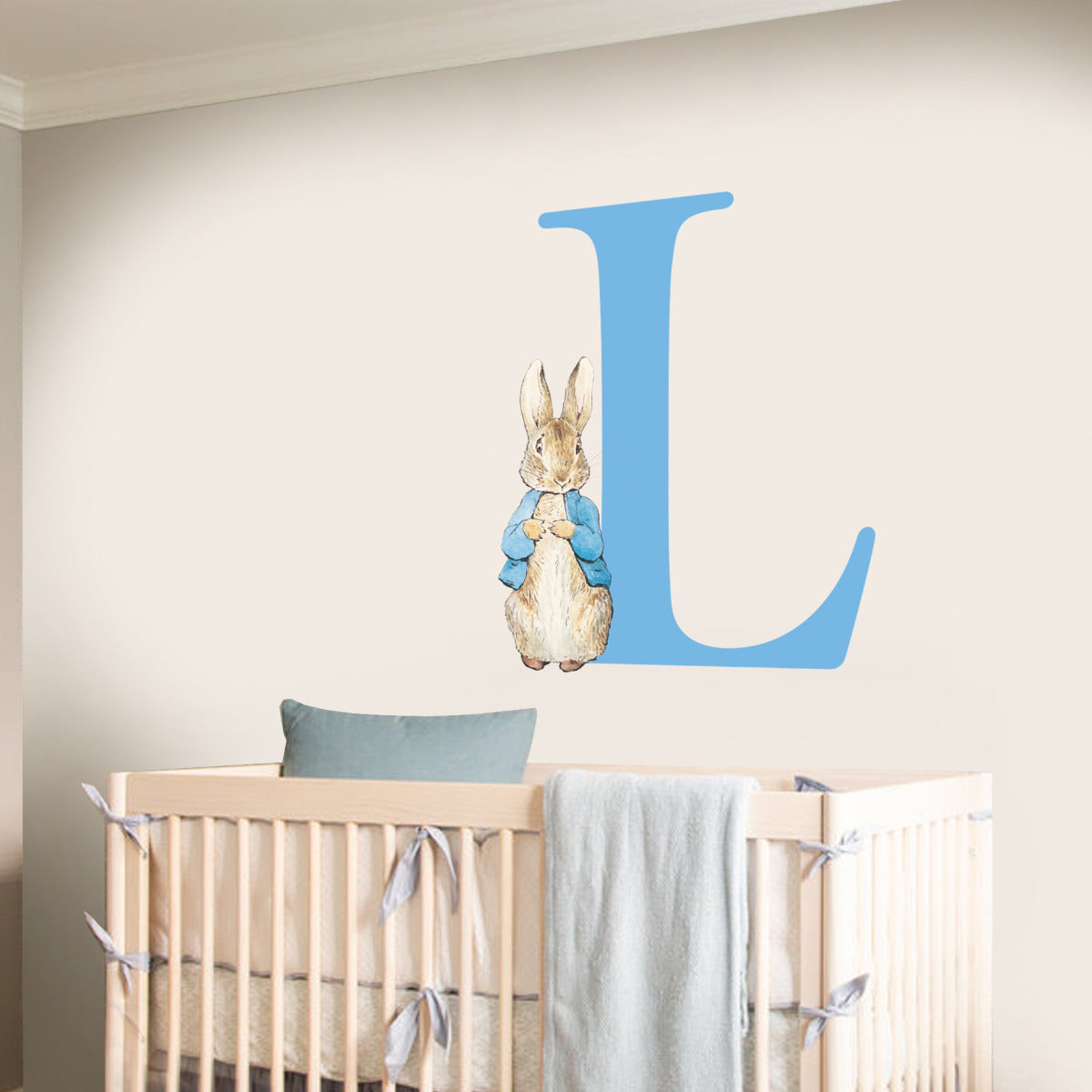 Peter Rabbit & Personalised Letter Wall Sticker
