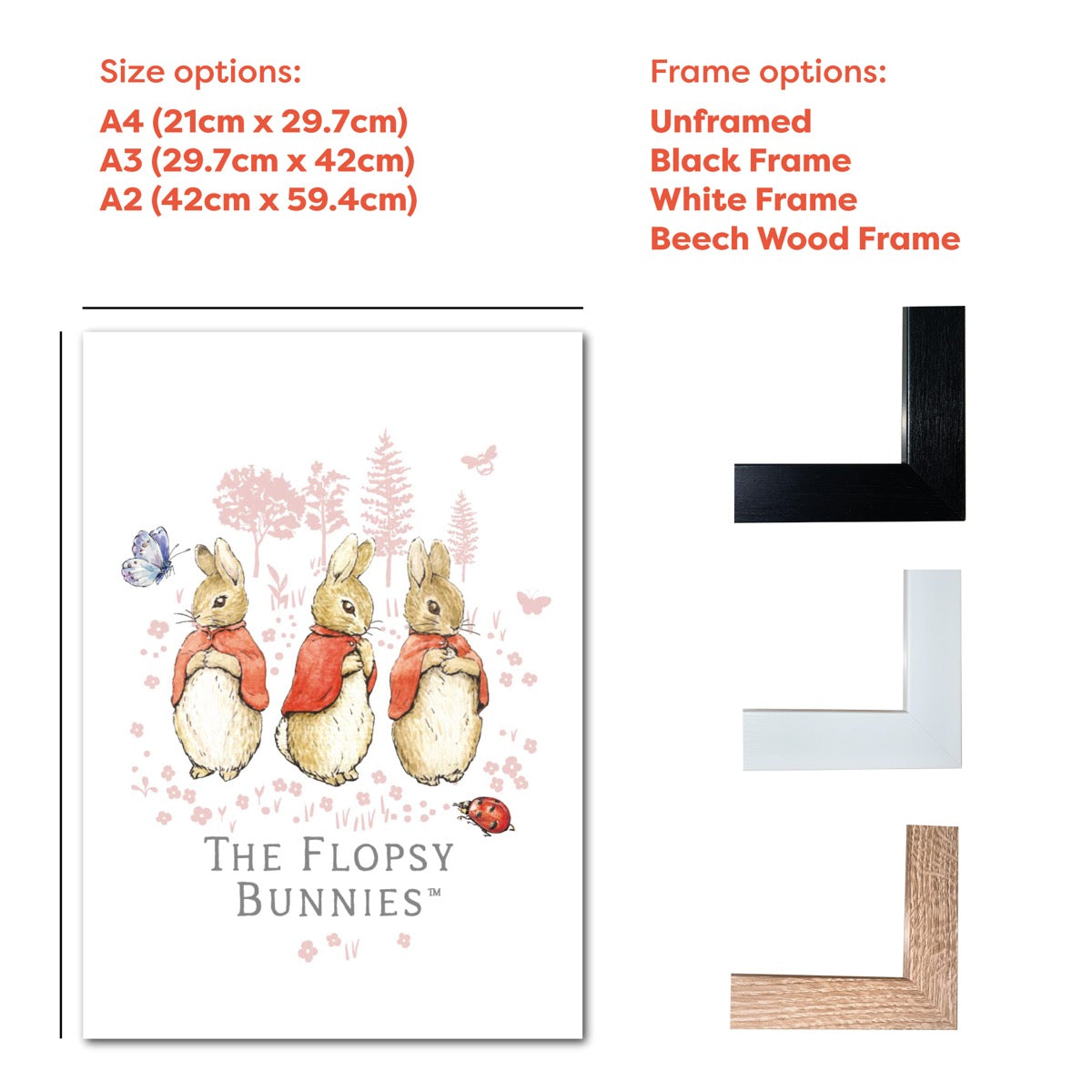 Flopsy Rabbit Printable Peter Rabbit Print - The Flopsy Bunnies Nature Print – www.themed.co.uk