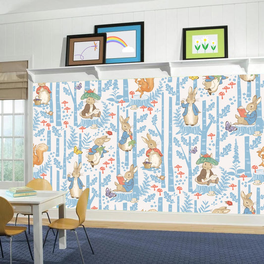 Peter Rabbit Full Wall Mural - Woodland Walk Wall Art