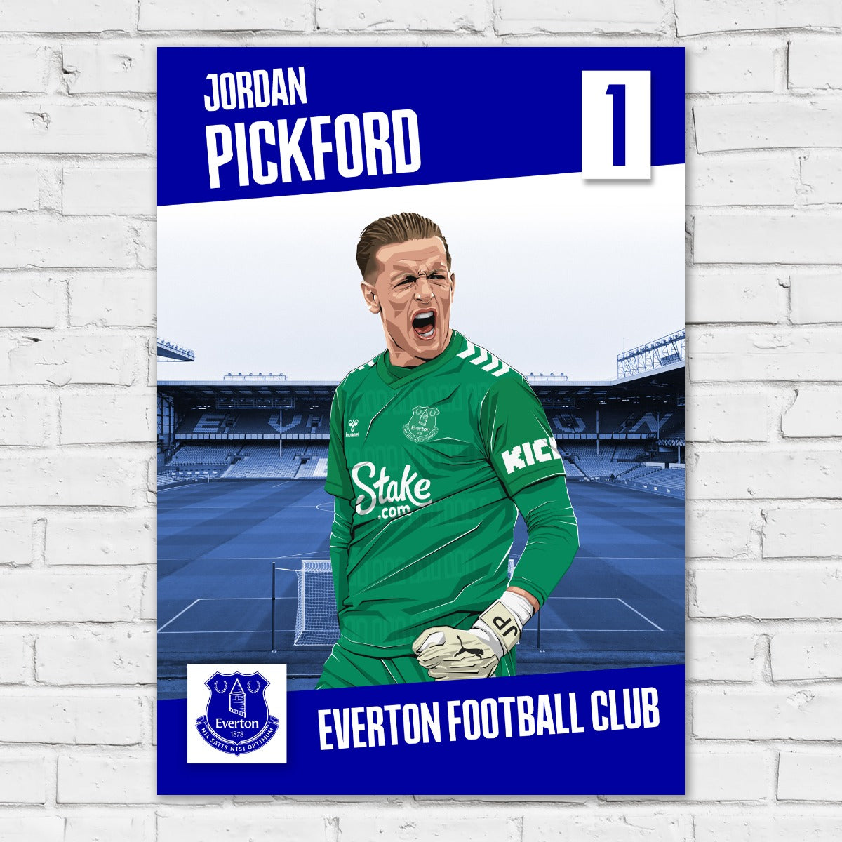 Everton FC Poster - Pickford Print Design Wall Art