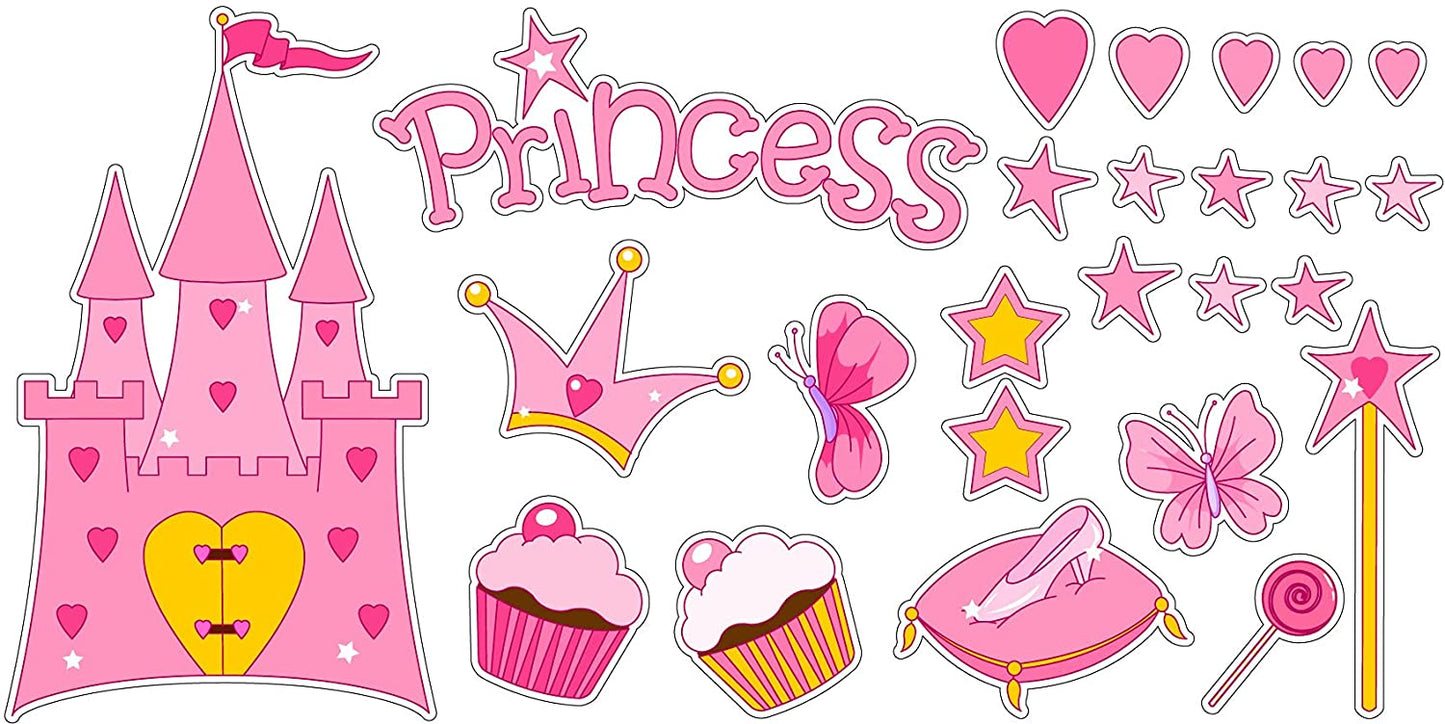 Pink Princess Set Wall Sticker