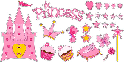 Pink Princess Set Wall Sticker