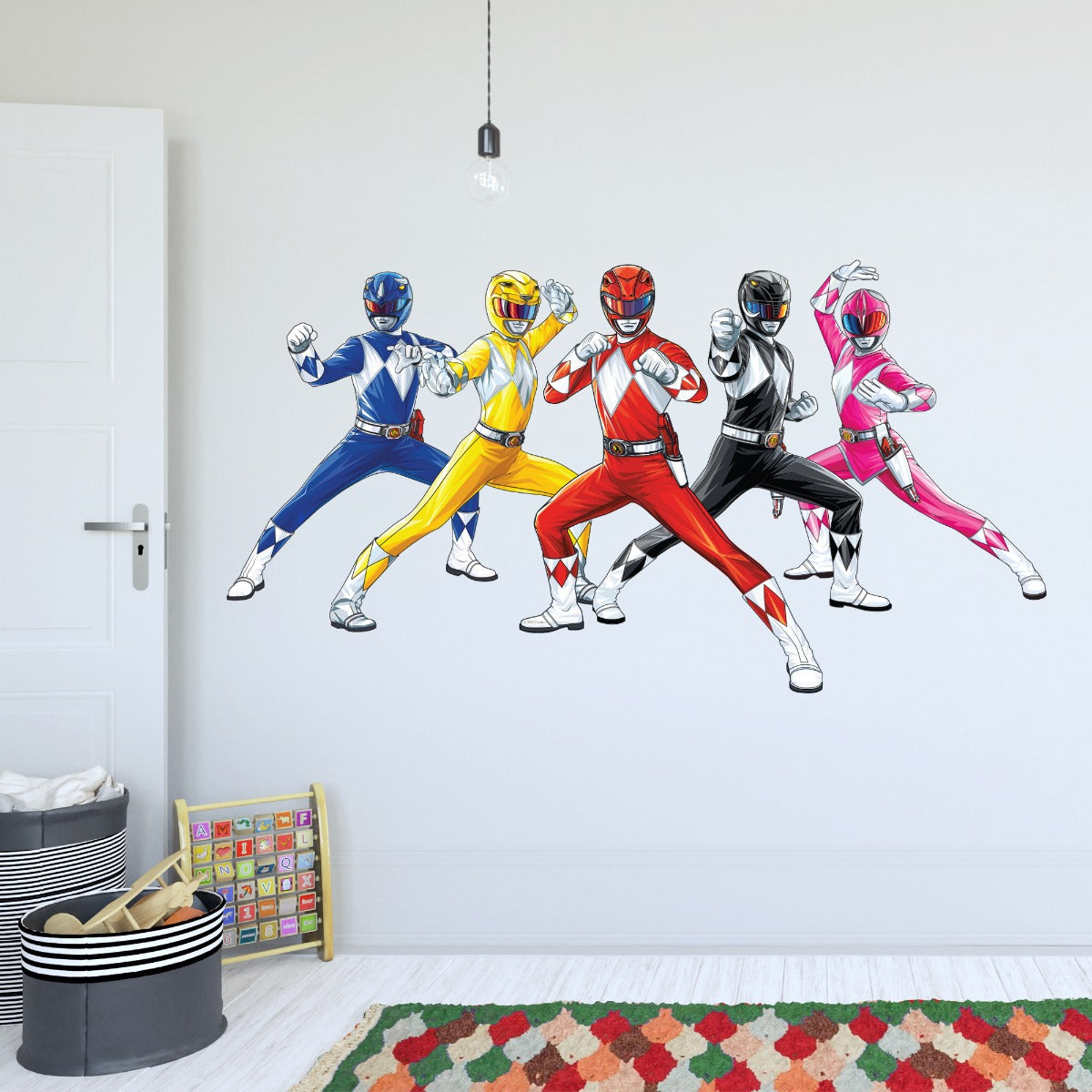 Sticker Chart Power Rangers Power Rangers Group Wall Sticker – www.themed.co.uk