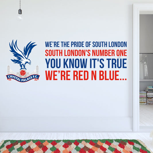 Crystal Palace Crest You Know Its True  Song Wall Sticker
