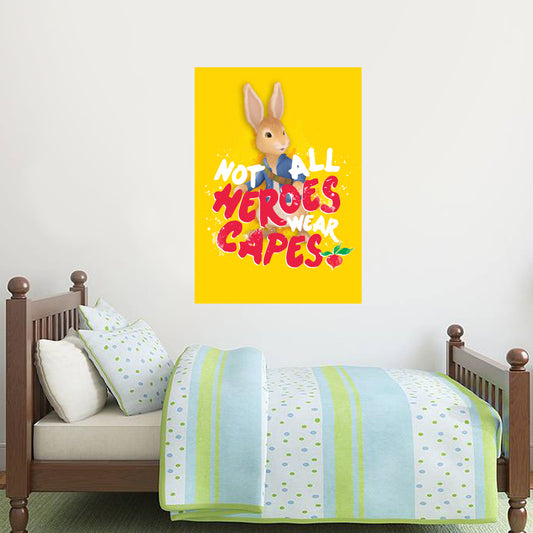Peter Rabbit Not All Heroes Wear Capes Wall Sticker
