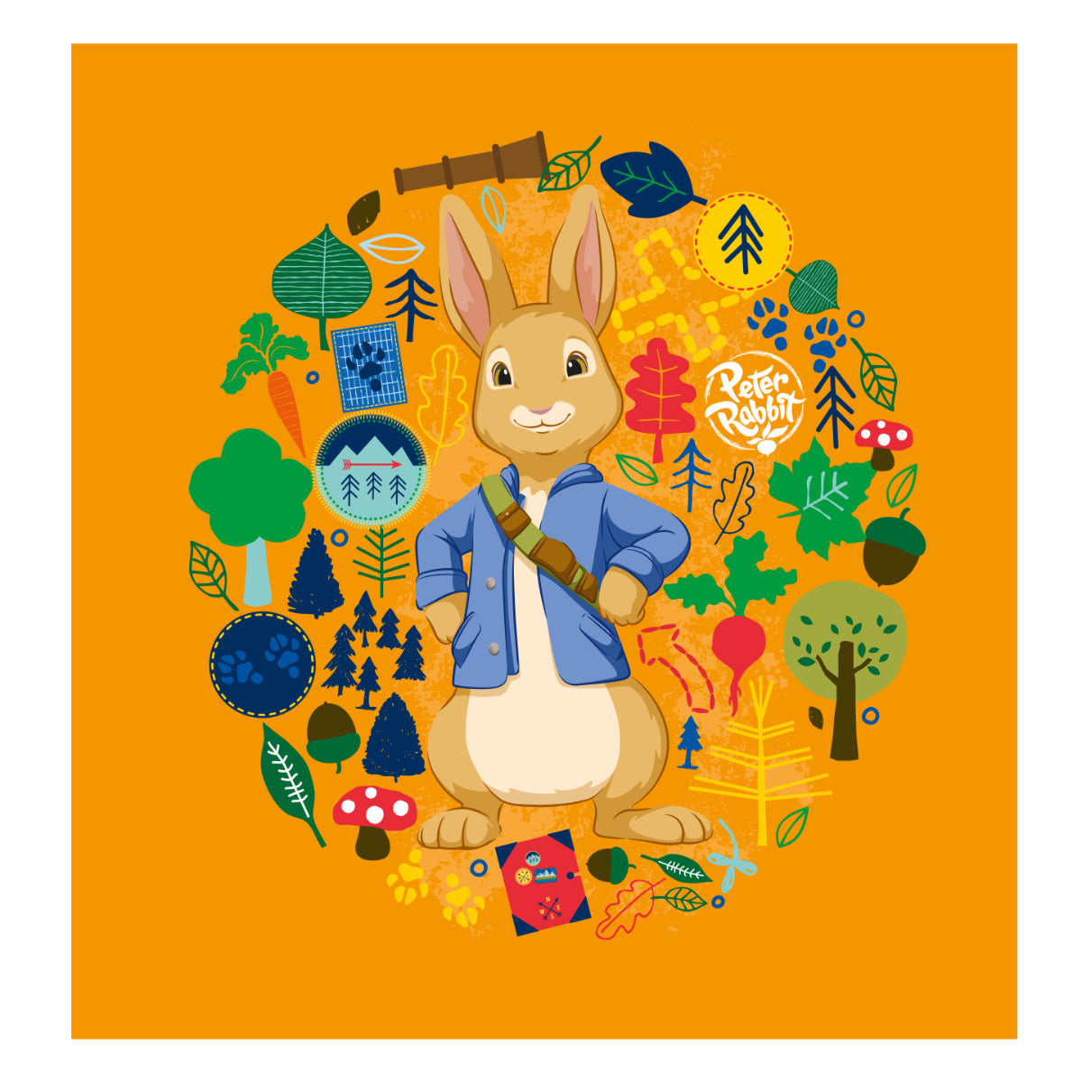 Peter Rabbit Adventure Trail Wreath Wall Sticker Mural – www.themed.co.uk