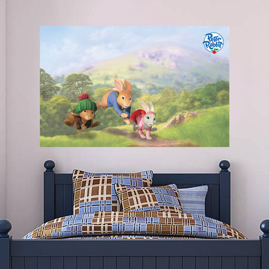 Peter Benjamin and Lilly Racing Through The Countryside Wall Sticker