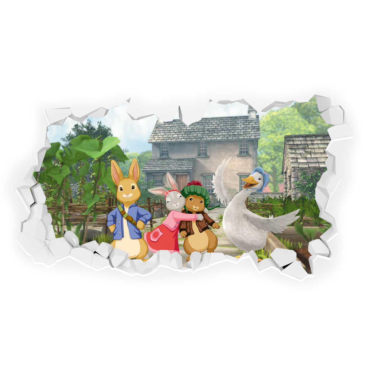Peter Rabbit and Friends Hill Top Farm Smashed Wall Sticker Mural