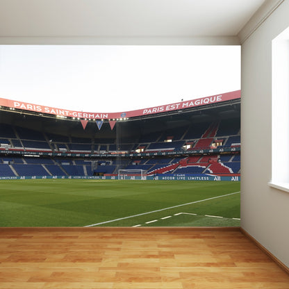 Paris Saint-Germain F.C. Full Wall Mural - Corner of Stadium